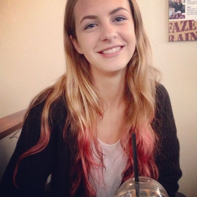 Pink dip dye