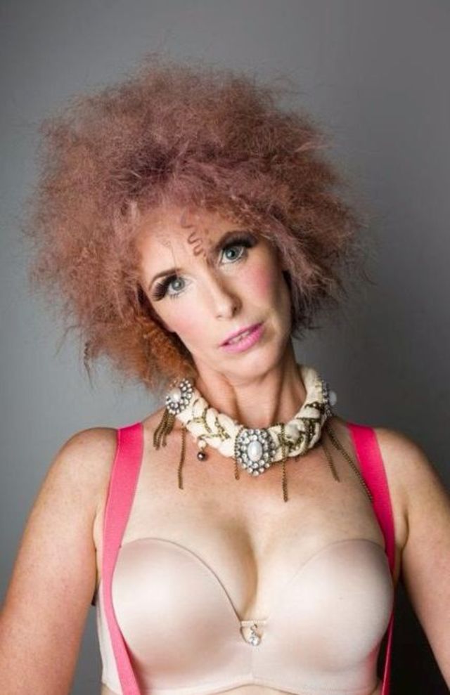 Pink 'fro: Colour cut and styling my myself. Photographer Scott James Prebble