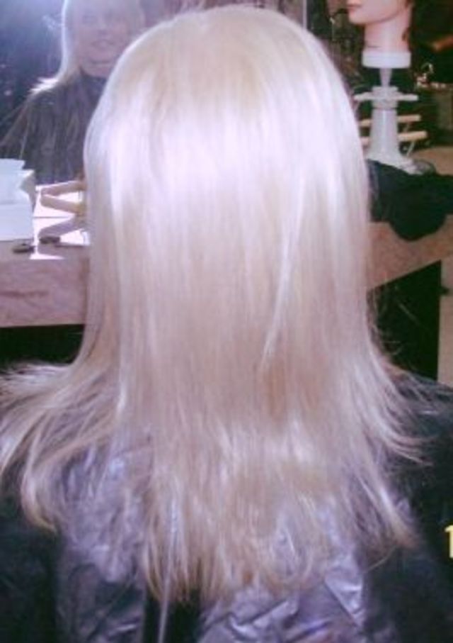 Platinum Blonde with great volume!