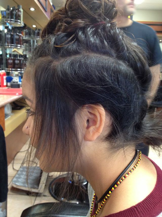 Precut prior to hair tattoo