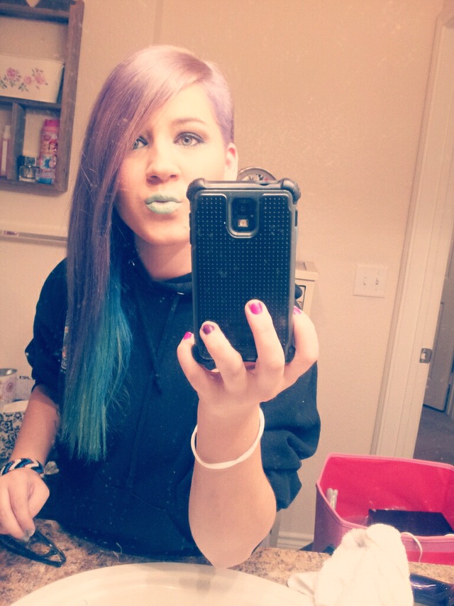Purple blue ombre