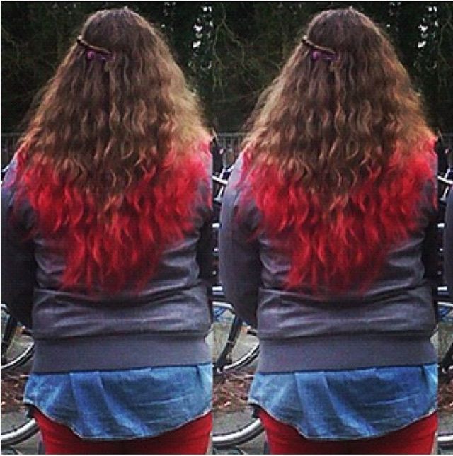 Red dip dye. 