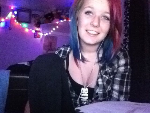 Red&amp;Blue hair. 