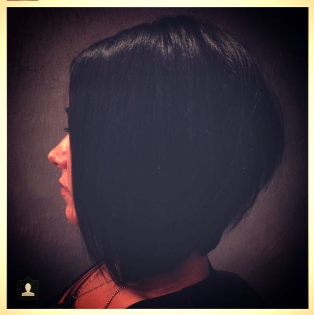 Restyle of a one length bob 
