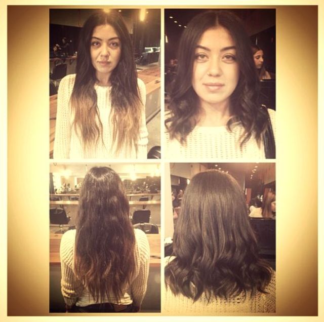 Restyle, textured one length bob 