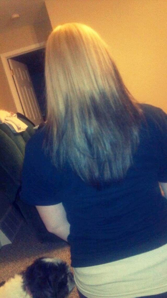 Reverse ombre hair