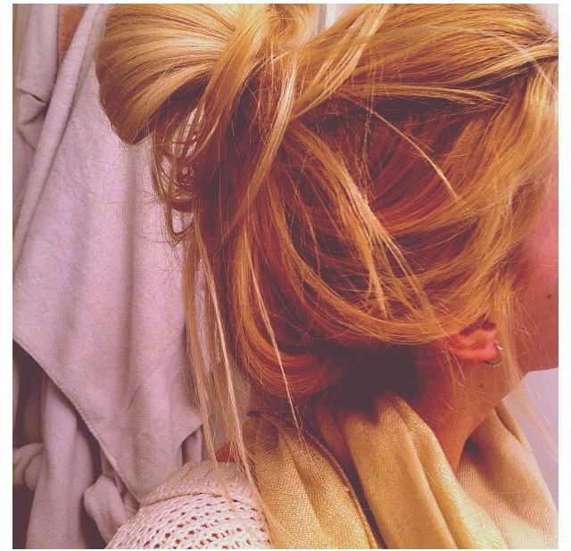 Straight Messy Bun 