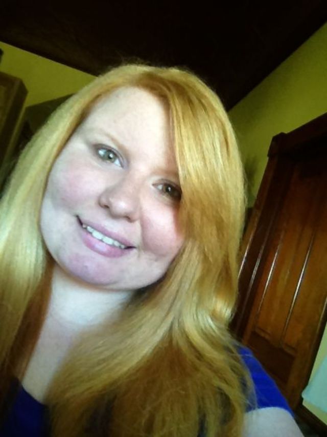 Straight all natural red hair