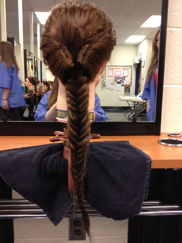 Topsy Tail into fish tail braid