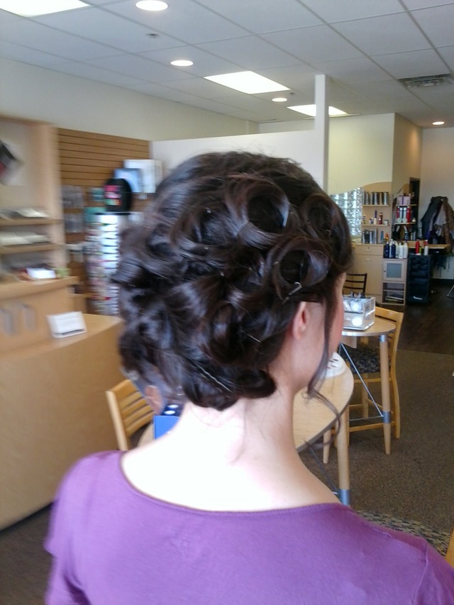 Updo with a bob