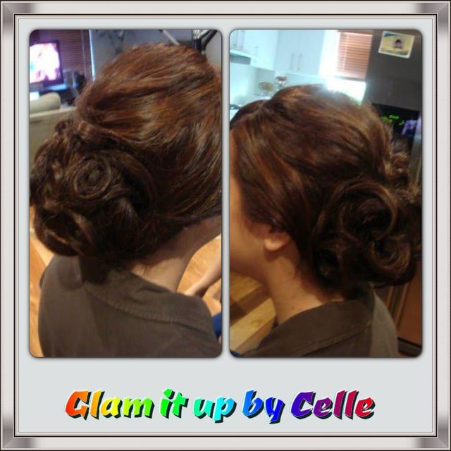 Updo with curls