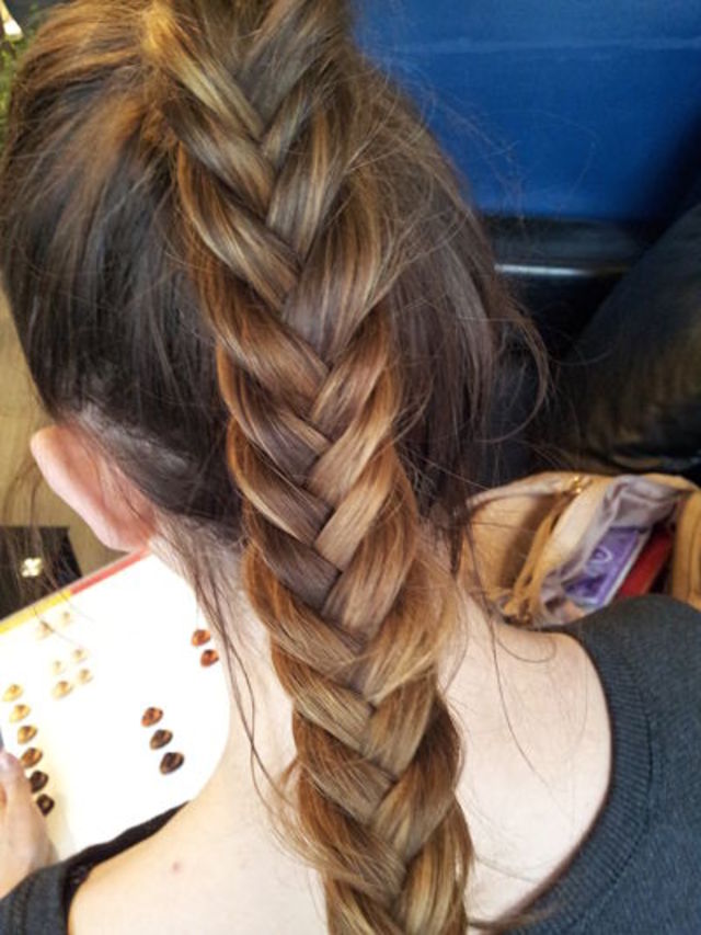 messy fishtail braid