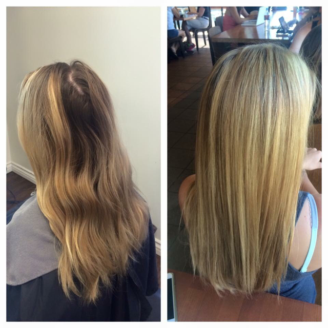 Before &I after blonde
