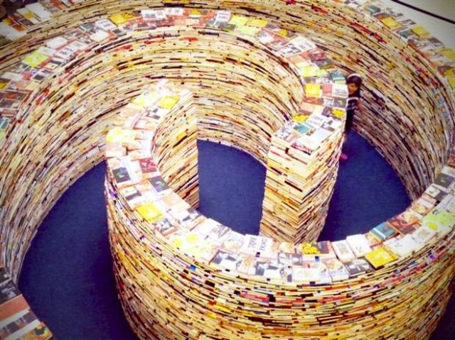 Giant Maze Made of Books London