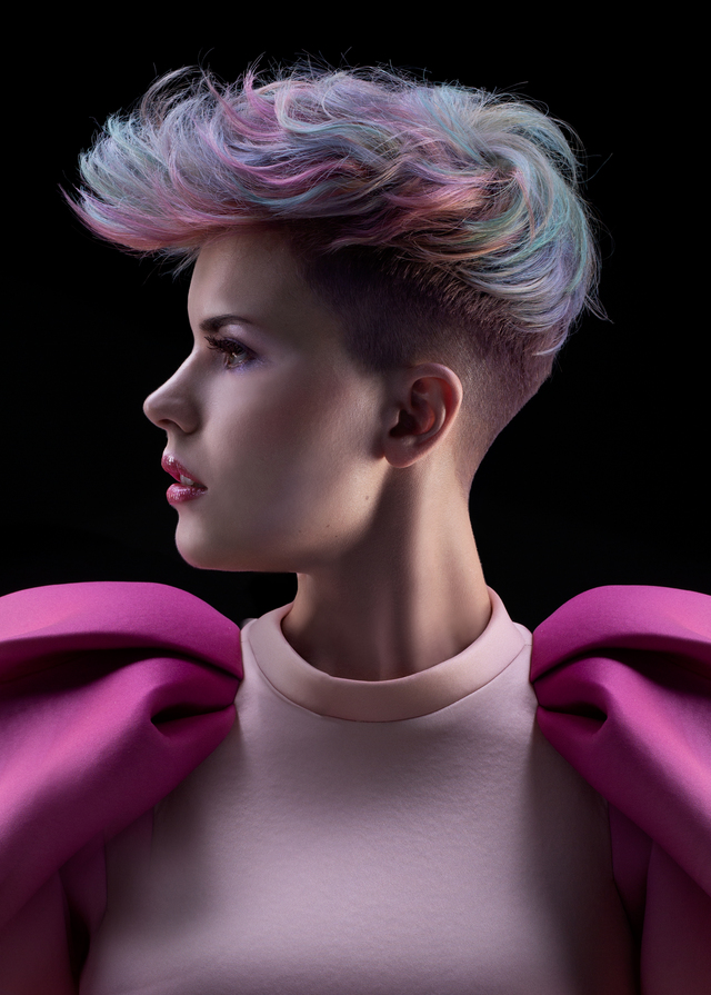NAHA HAIRCOLOR FINALIST , GEODE COLLECTION BY CAROLINE ROBITAILLE