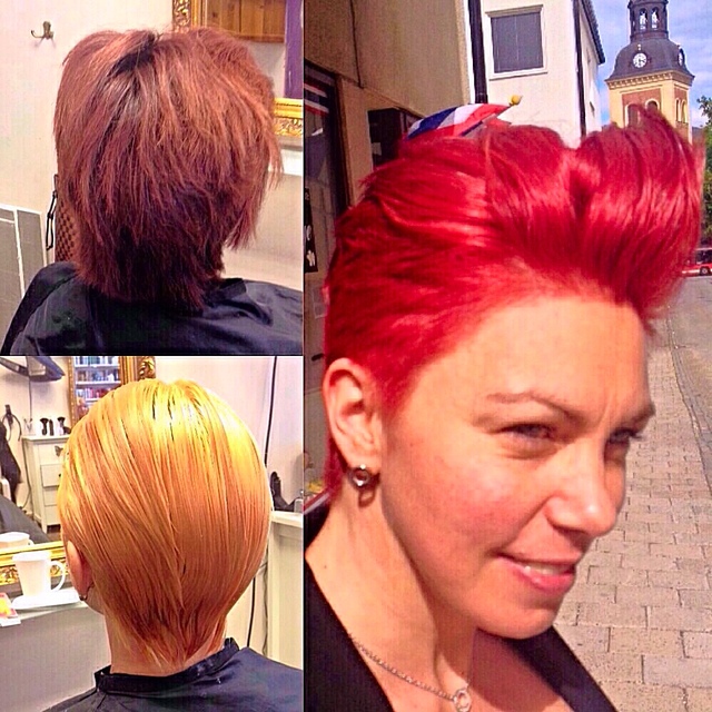 Transformation with Olaplex.
Devil Red.