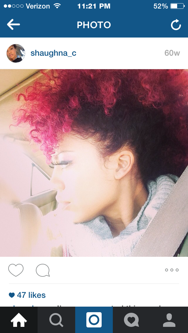 Natural hair fun color