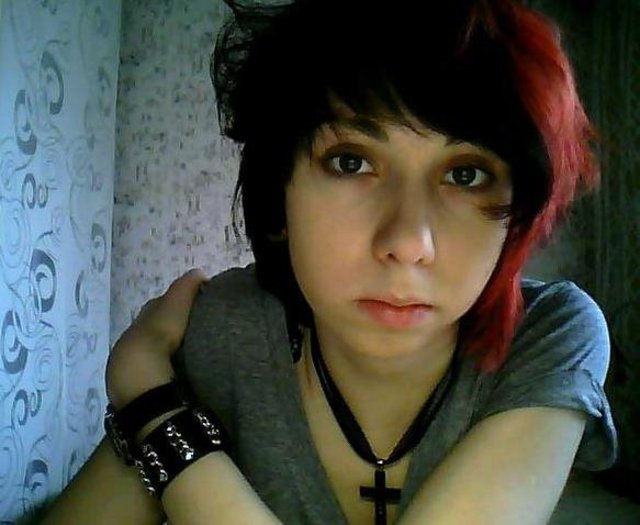 Brown and red