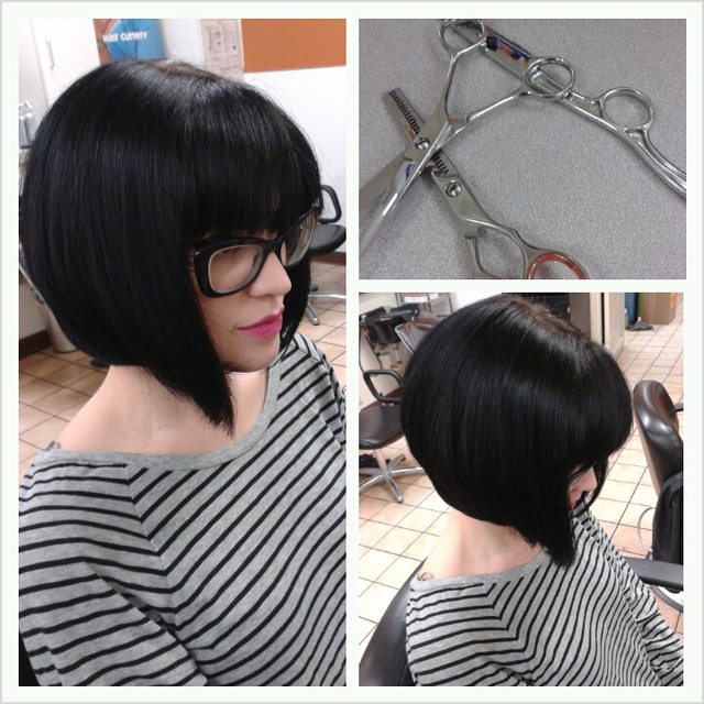 angled bob