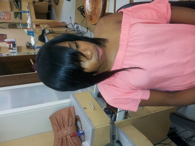 asymmetrical chop bob