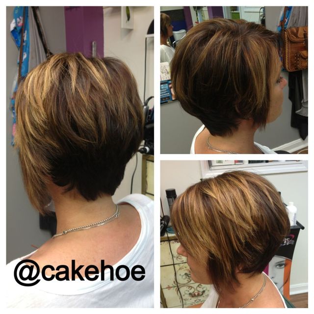 asymmetrical haircut and color