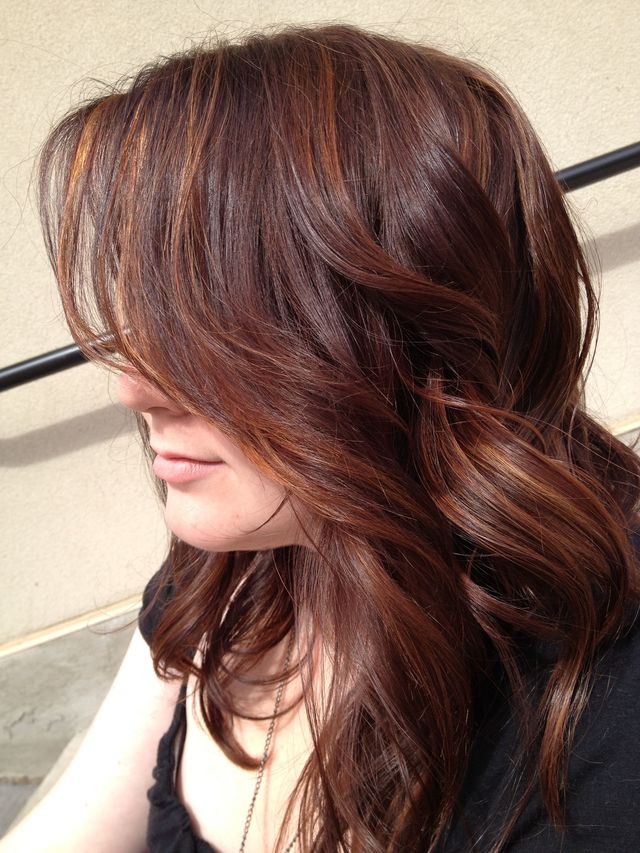 auburn with highlights