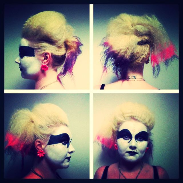 avant guarde, photo shoot hair up.