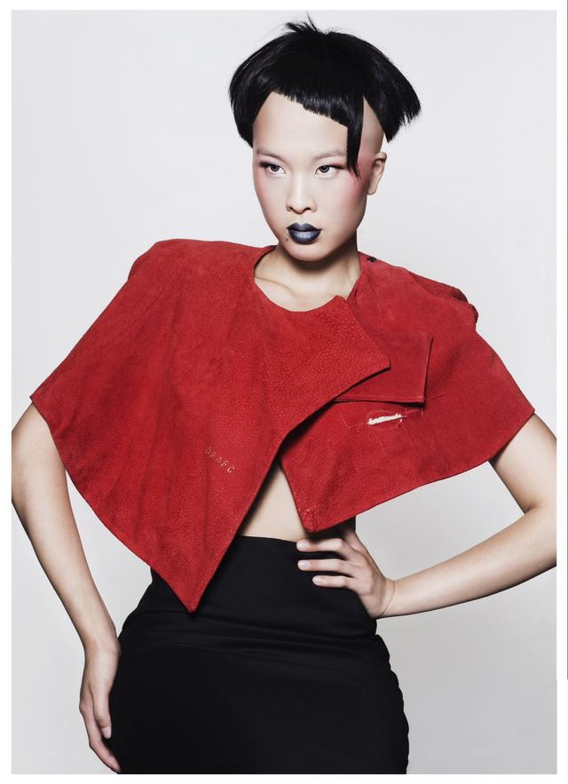 HAIR- Josh Angell PHOTOGRAPHER - Jessica Sim MAKEUP- kei kei  MODEL- red11
