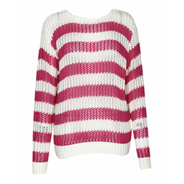 Boohoo Emma Striped Loose Knit Jumper