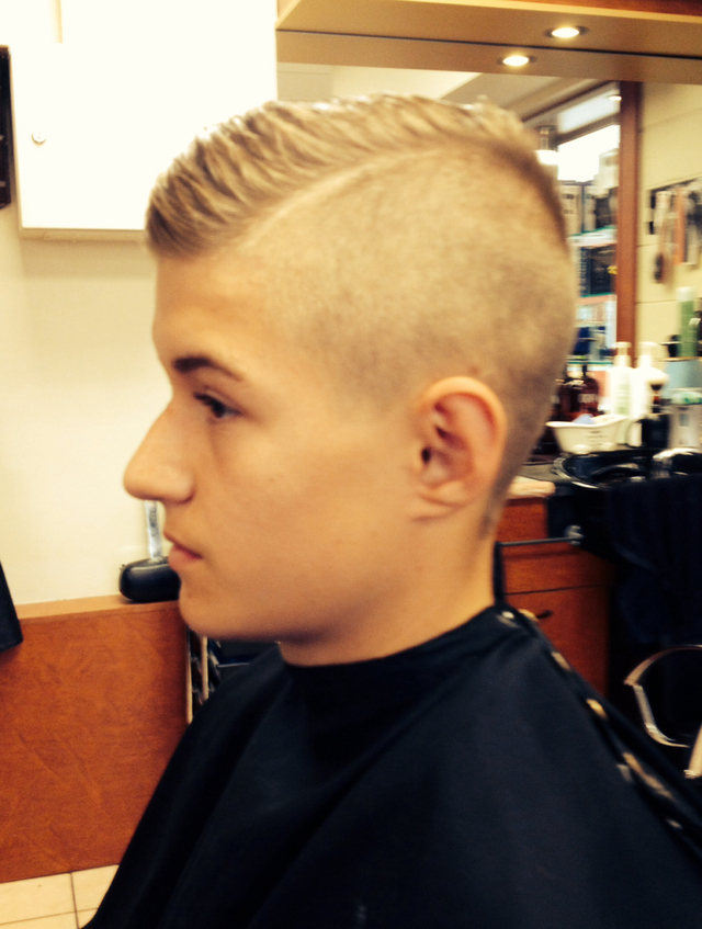 Luka went for the "Sweep look"