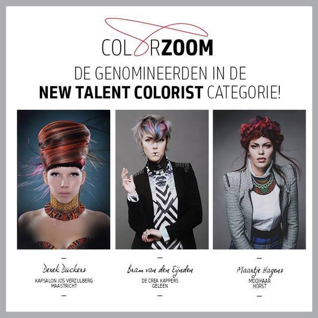 My send in Goldwell Color Zoom '15 Nominated!! Middle photo. ''New Talent Colorist'' Lets go to Las Vegas
