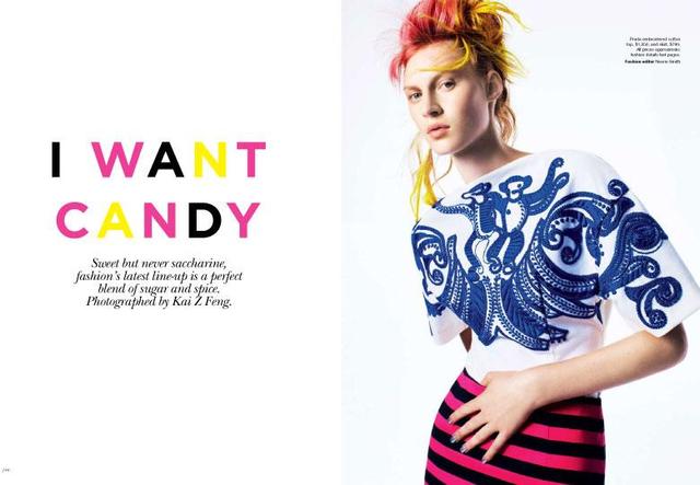 yellow and pink hair