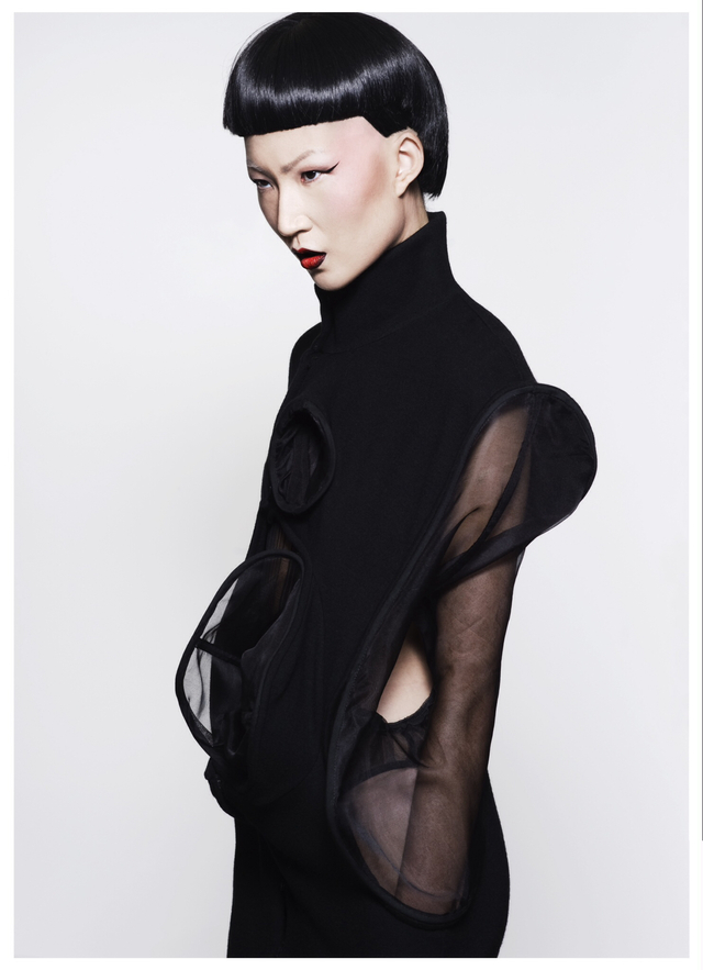 HAIR- Josh Angell PHOTOGRAPHER - Jessica Sim MAKEUP- kei kei  MODEL- red11