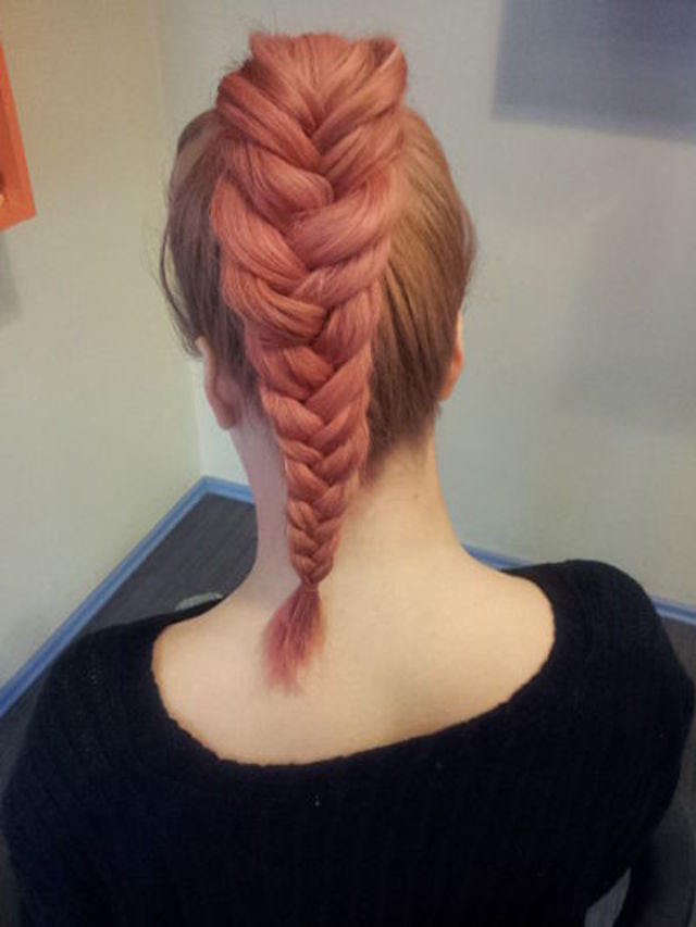 big pink braid