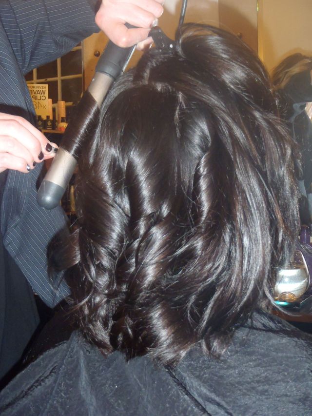 Upstyle with tongs for a European Wedding/Ascot races