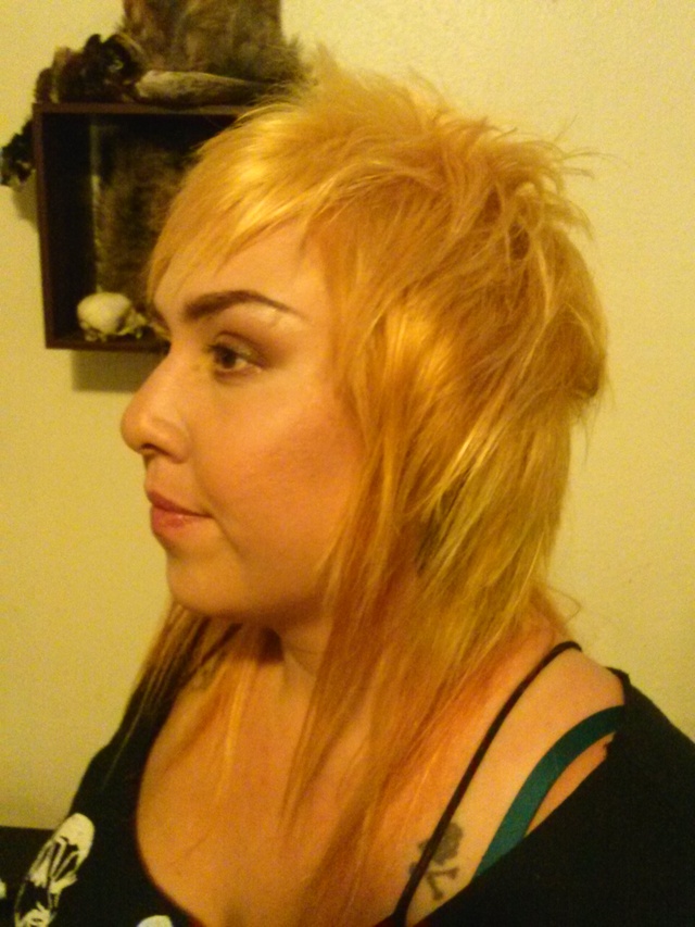 Ginger color , Punk Cut.