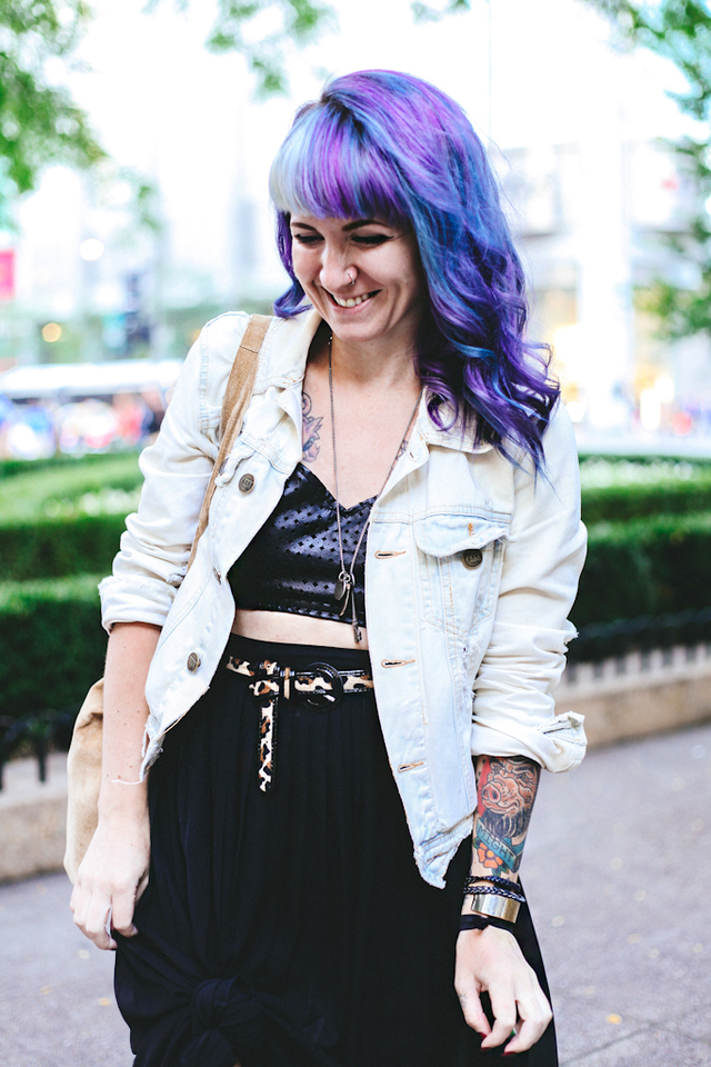 Blue and purple