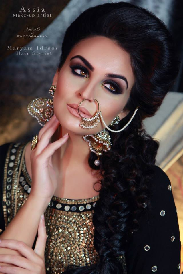 Fish tail plait by Maryam idreesi on model reem with makeup by assia