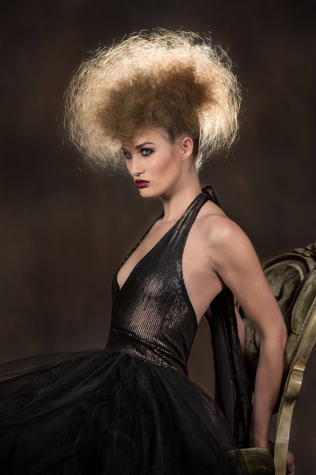 Model Sarah Morris. Wardrobe by Rooney Mar Couture. Photo by Bart Cepek. Concept hair and makeup by Danielle O'Connor