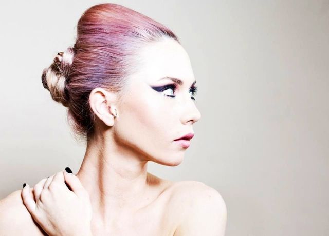 ballerina-esq. hair up 