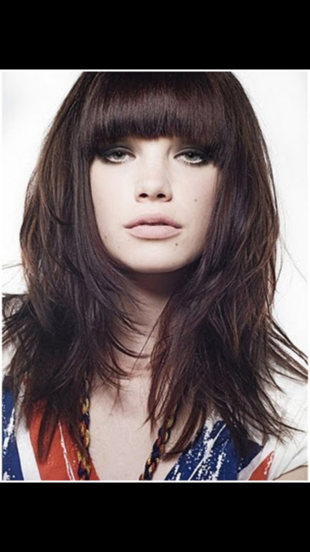 bangs, choppy