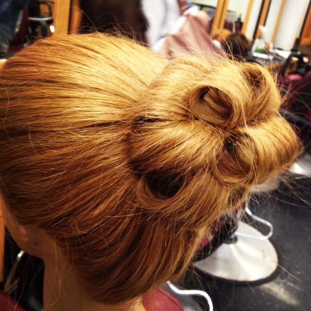 barrel curl updo 