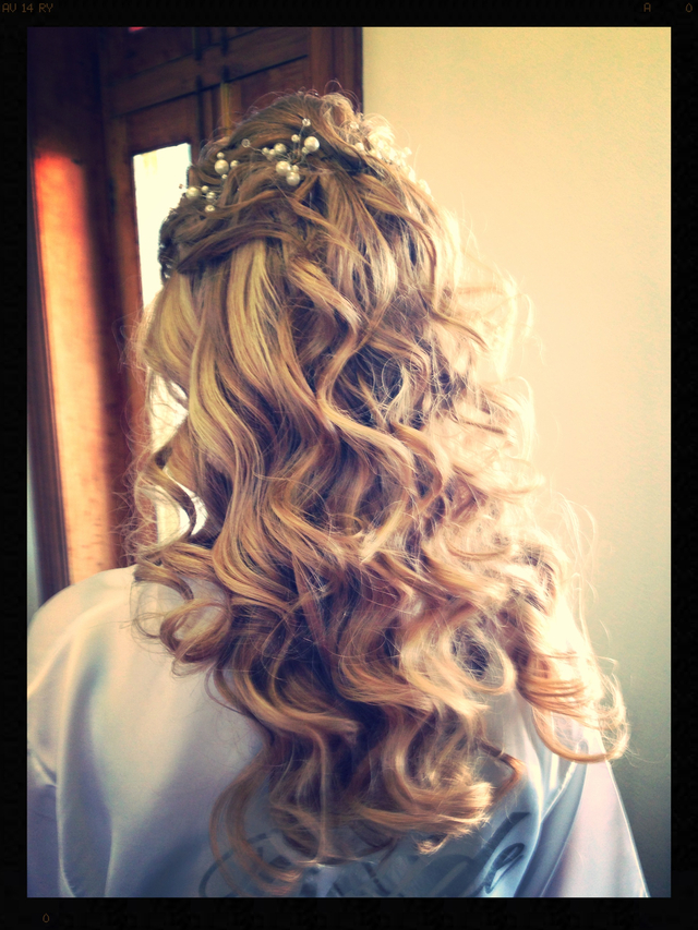 Long Hair Bridal Curls by Lucinda