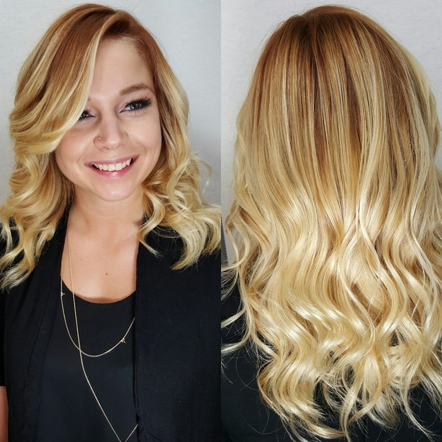 red root on a natural blonde