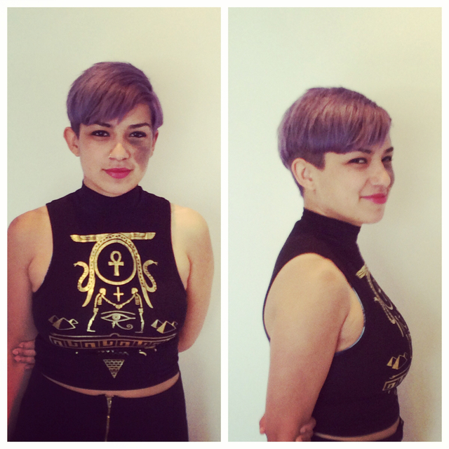 #haircut #haircolor #hair #shorthair #pastel #lavender #hairstyle #shellywilson #nomobosalon #nomobo #chicago #wickerpark #bangstyle 