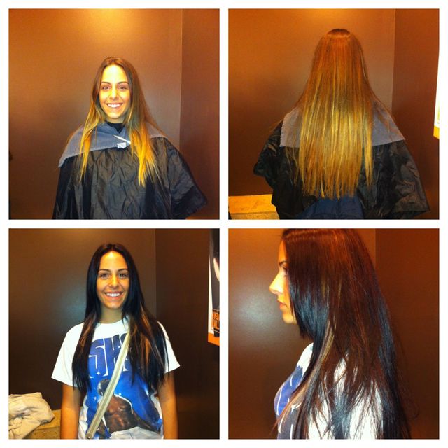 before &amp; after color