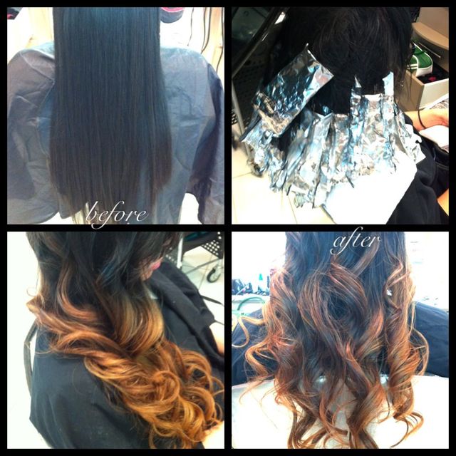before &amp; after ombré 