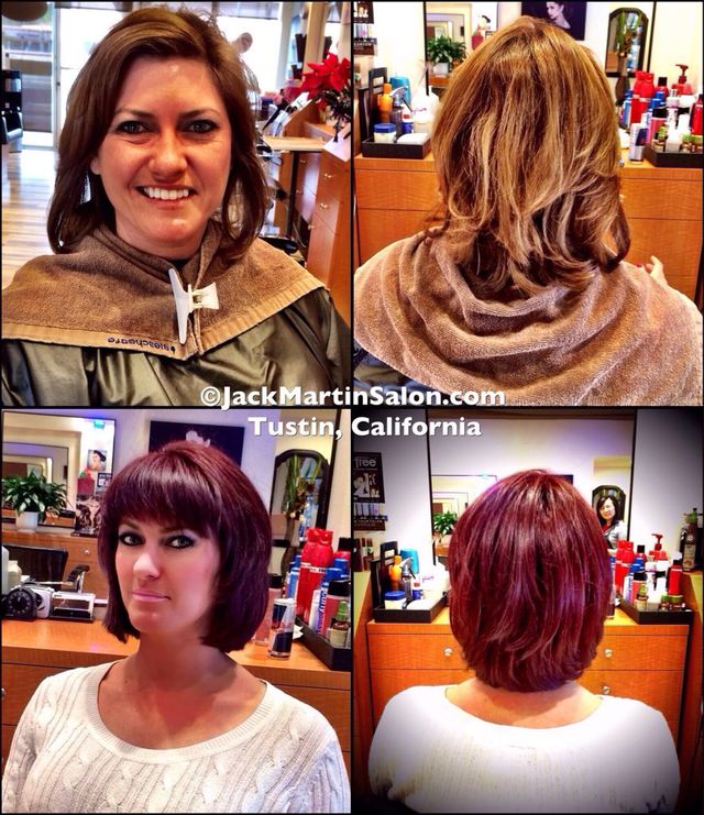 before and after cut and color 