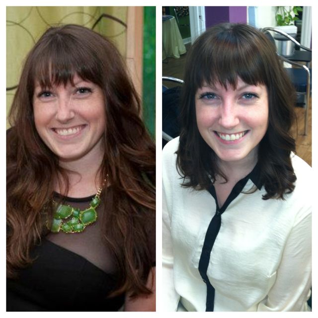 before and after haircut