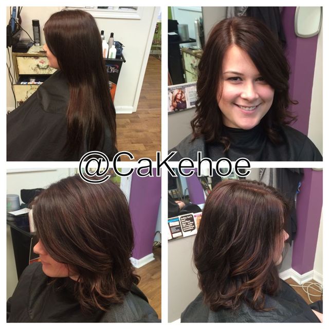 before and after locks of love: long bob